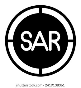 Riyal Arab Saudi flat icon. vector illustration of money vector icon for web design, app mobile and software interfaces.  isolated on white background