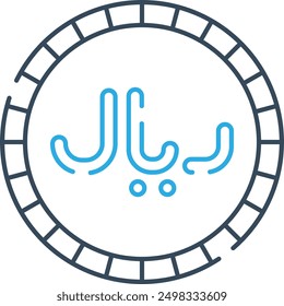 Riyal Currency Icon for Middle Eastern Financial and Economic Transactions