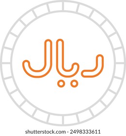 Riyal Currency Icon for Middle Eastern Financial and Economic Transactions