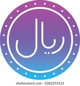 Riyal vector icon. Can be used for printing, mobile and web applications.