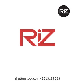 RIZ Logo Letter Monogram Design