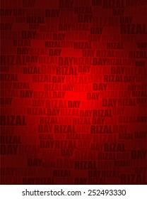 Rizal Day with same text on red gradient background.