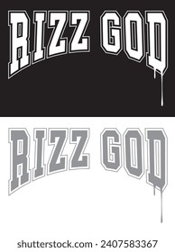 Rizz God Varsity Font Typography