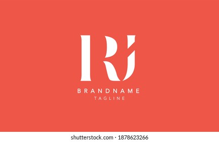 RJ Alphabet initial Letter Monogram Icon Logo vector illustration