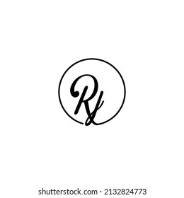 RJ circle feminine concept initial logo best for beauty and fashion