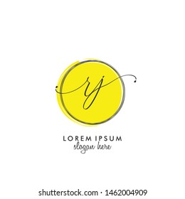 RJ Initial beauty monogram logo vector