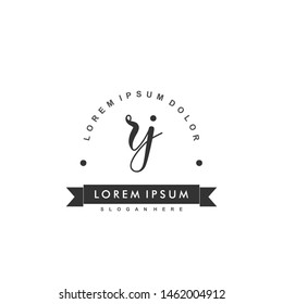 RJ Initial beauty monogram logo vector