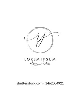 RJ Initial beauty monogram logo vector