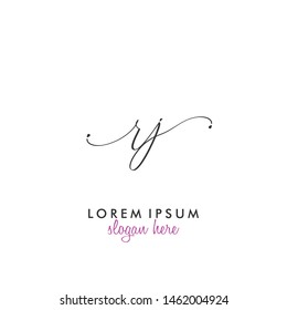 RJ Initial beauty monogram logo vector