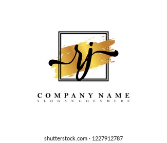 RJ Initial handwriting logo concept