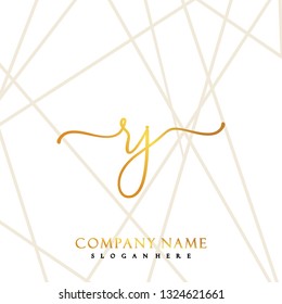 RJ Initial Handwriting logo template vector