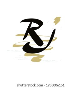 Rj initial handwritten logo for identity
