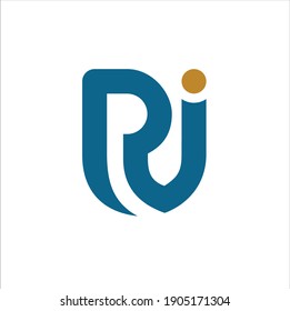 RJ initial logo, for identity your company.