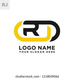 RJ initial logo template vexctor