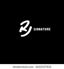 RJ initial name signature logo 