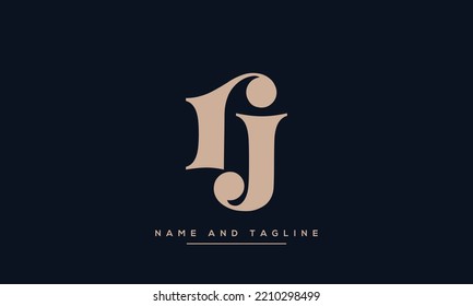 RJ or JR Abstract initial monogram letter alphabet logo