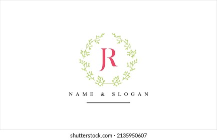 RJ, JR, R, J abstract letters logo monogram