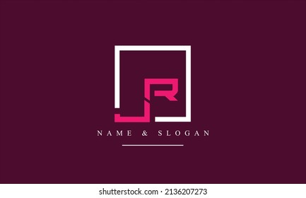 RJ, JR, R, J abstract letters logo monogram