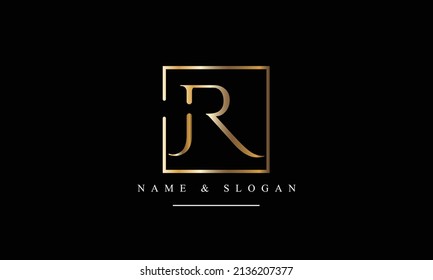 RJ, JR, R, J abstract letters logo monogram