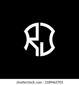 Diseño creativo del logotipo de letras RJ con gráfico vectorial, diseño de logotipo Abc sencillo y moderno.