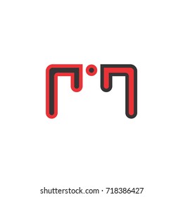 rj letter logo design vector