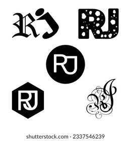 rj letter logo, initial rj logo, typography logo, radio logo