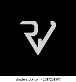 RJ Letter monogram with abstrac concept style design