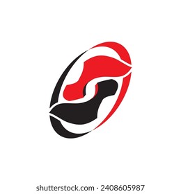 rj letter with orbital cycle logo design vector