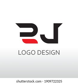 rj letter for simple logo design