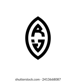 Geometrisches Monogramm der Linie RJ mit hochwertigem professionellem Design, das gut gedruckt werden kann