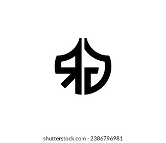 plantilla de vector de diseño de logotipo RJ