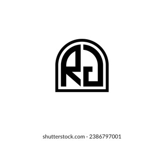 RJ logo design vector template