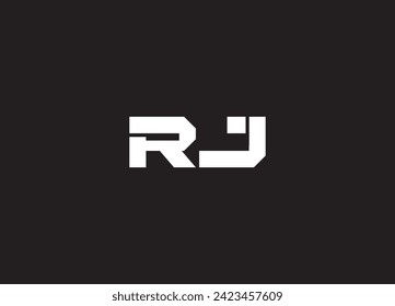 RJ logo monogram emblem style with crown shape design