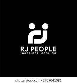 Imagem vetorial do logotipo das iniciais de pessoas RJ