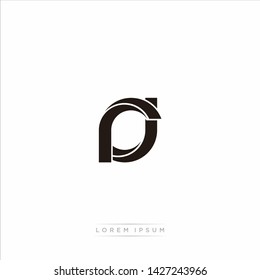 rj r j Initial Letter Split Lowercase Modern Monogram linked outline rounded logo