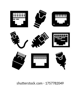 rj45  icon or logo isolated sign symbol vector illustration - Collection of high quality black style vector icons
