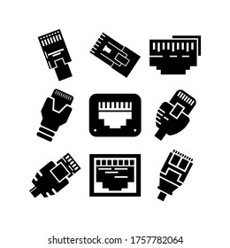 rj45  icon or logo isolated sign symbol vector illustration - Collection of high quality black style vector icons
