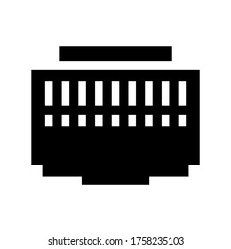 rj45  icon or logo isolated sign symbol vector illustration - high quality black style vector icons

