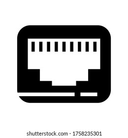 rj45  icon or logo isolated sign symbol vector illustration - high quality black style vector icons

