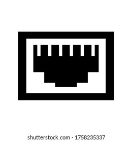rj45  icon or logo isolated sign symbol vector illustration - high quality black style vector icons

