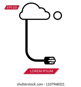 Rj45 lan cable vector icon symbol