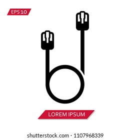 Rj45 lan cable vector icon symbol