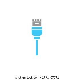RJ45 plug icon, eps 10