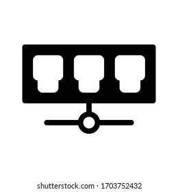 rj45 vector glyph flat icon 