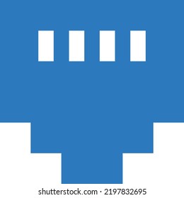 rj45 Vector illustration on a transparent background.Premium quality symbols.Glyphs vector icon for concept and graphic design.