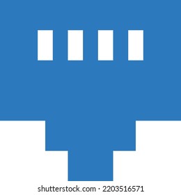 rj45 Vector illustration on a transparent background.Premium quality symbols.Glyphs vector icon for concept and graphic design.