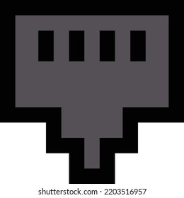 rj45 Vector illustration on a transparent background.Premium quality symmbols.Stroke vector icon for concept and graphic design.
