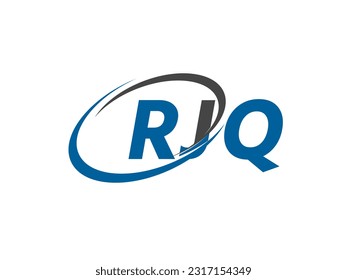 RJQ letter creative modern elegant swoosh logo design