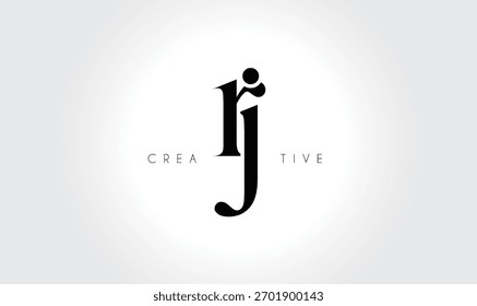 RJrj Elegant Serif Monogram Logo – Luxury Lowercase Typographic Lettermark for Modern Branding