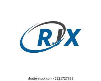 RJX letter creative modern elegant swoosh logo design